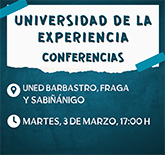 Conferencia en la Universidad para Mayores de Barbastro, Fraga y Sabiñánigo