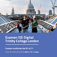 Abierta la matrícula para el examen ISE Digital de Trinity College London 