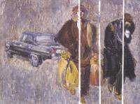 The fugitives, 2006. Acrlico sobre algodn. 30x40x5 cm.